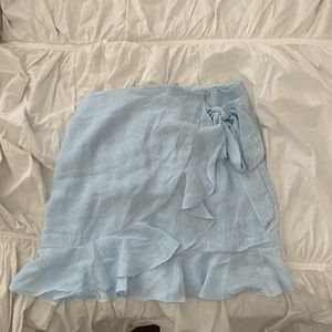 PRINCESS POLLY adorable blue tie skirt